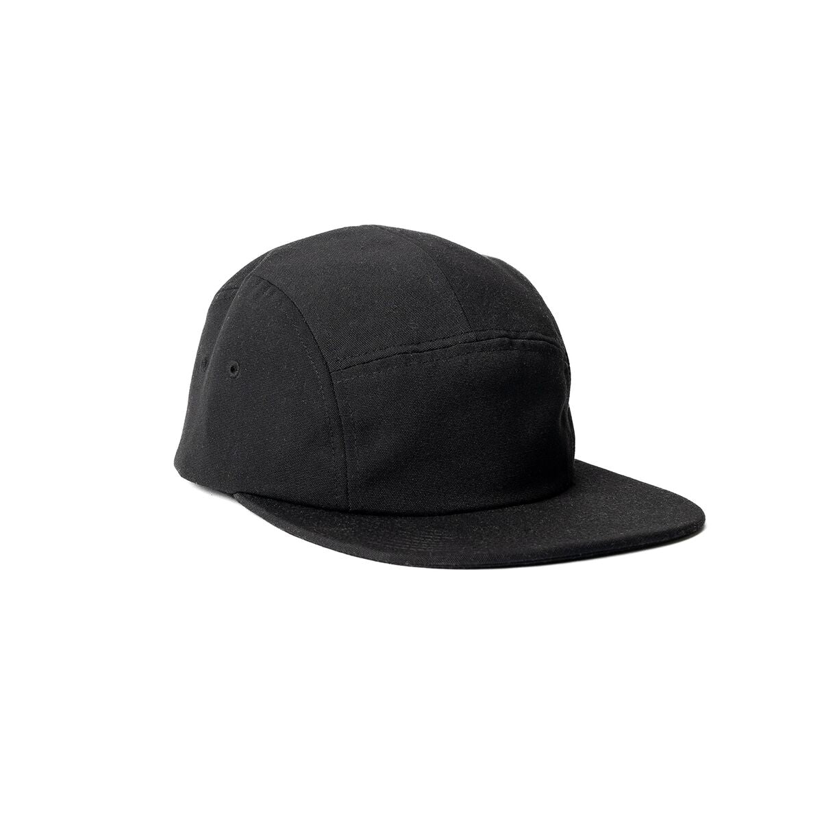 recycled-poly-flat-brim-5-panel-hat-y7 Web_PDP-FlatBrim5PanelHat_Studio_Front_Black.jpg